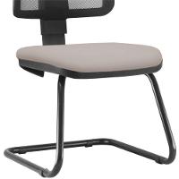 Cadeira De Escritório Recepção Fixa Zip L02 Linho Bege