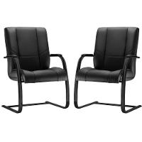 Kit 02 Cadeiras Escritório Preto New Onix F02 Preto - 1