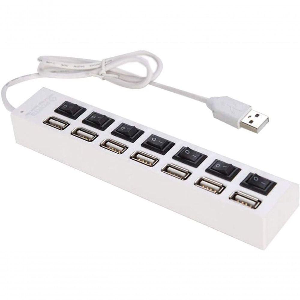 Hub Usb 2.0 Hub De 7 Portas Usb Hub De Dados Portátil, Computador, Casa, Laptop Branco - 2
