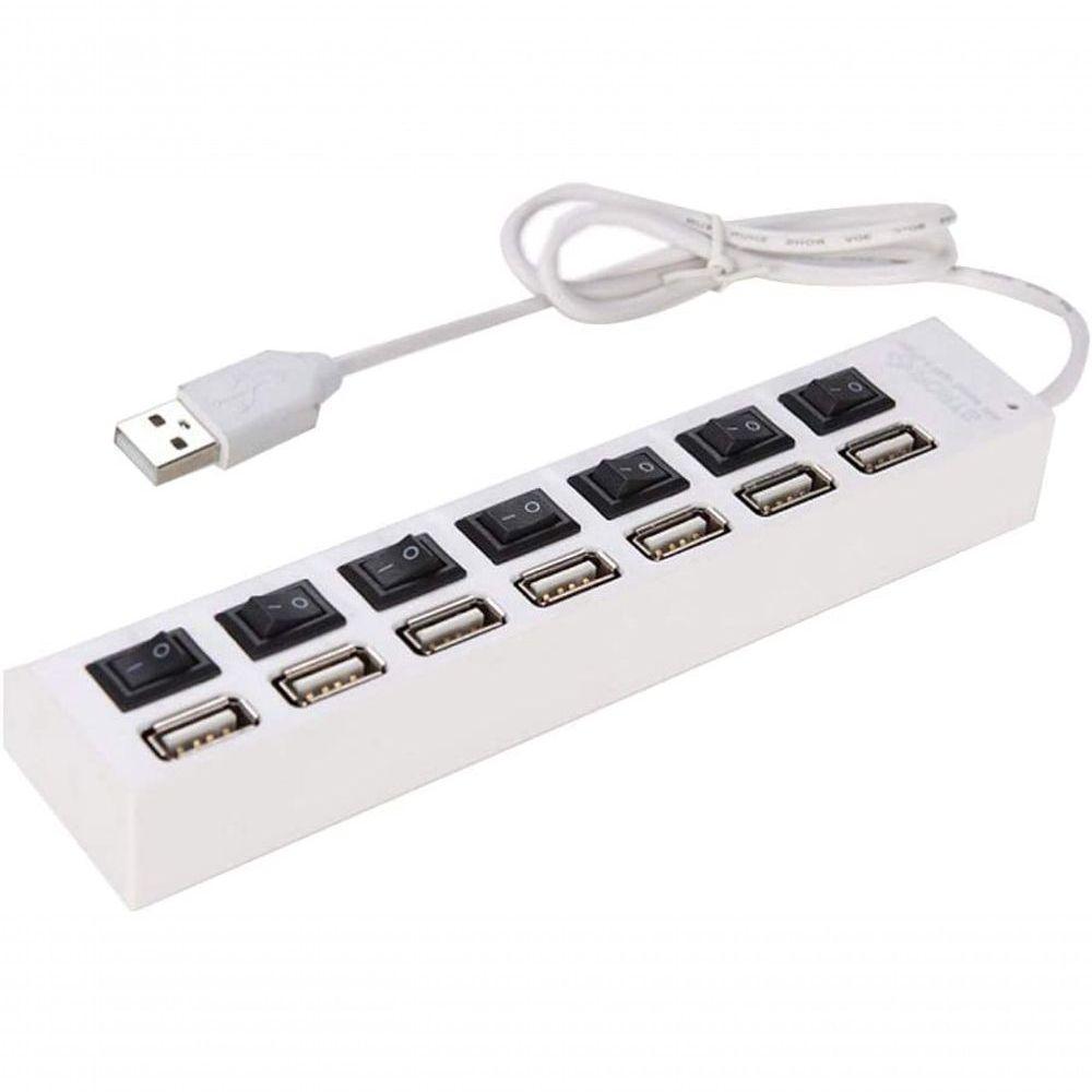 Hub Usb 2.0 Hub De 7 Portas Usb Hub De Dados Portátil, Computador, Casa, Laptop Branco - 5