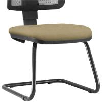 Kit 02 Cadeiras De Escritório Fixa Zip L02 Suede Bege