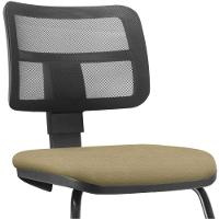 Kit 02 Cadeiras De Escritório Fixa Zip L02 Suede Bege - 5