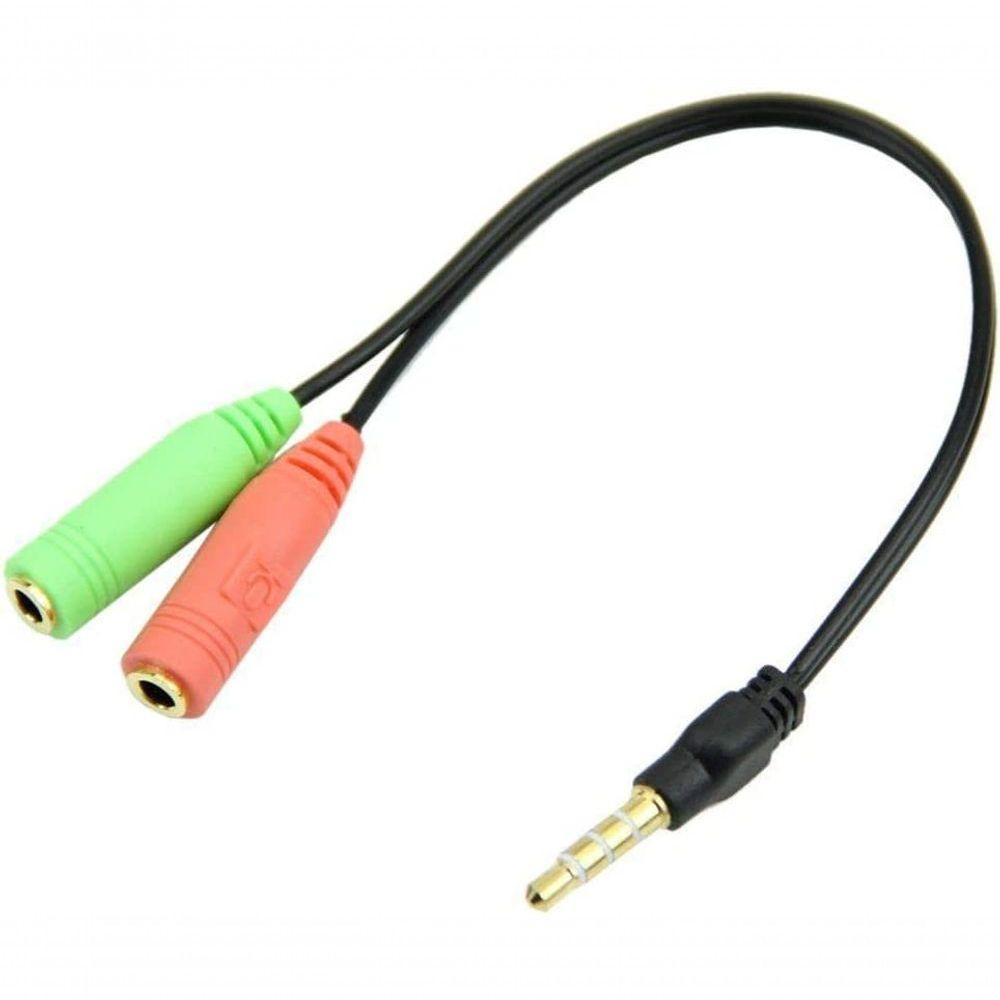 Cabo Adaptador P3 Macho Para 2 P2 Fêmea - Fone E Microfone Para Headset - P3 - 1