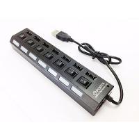 Hub 7 Portas Usb 2.0 Led Indicador Entrada P/ Fonte Preto B - 1