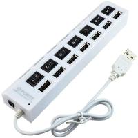 Hub Usb 2.0-7 Portas Chaveado - 480 Mps - Branco - 1
