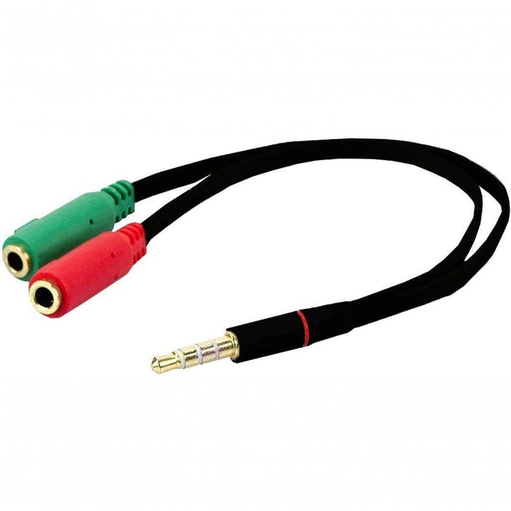 Cabo Adaptador P3 Macho Para 2 P2 Fêmea - Fone E Microfone Para Headset P3 - 2