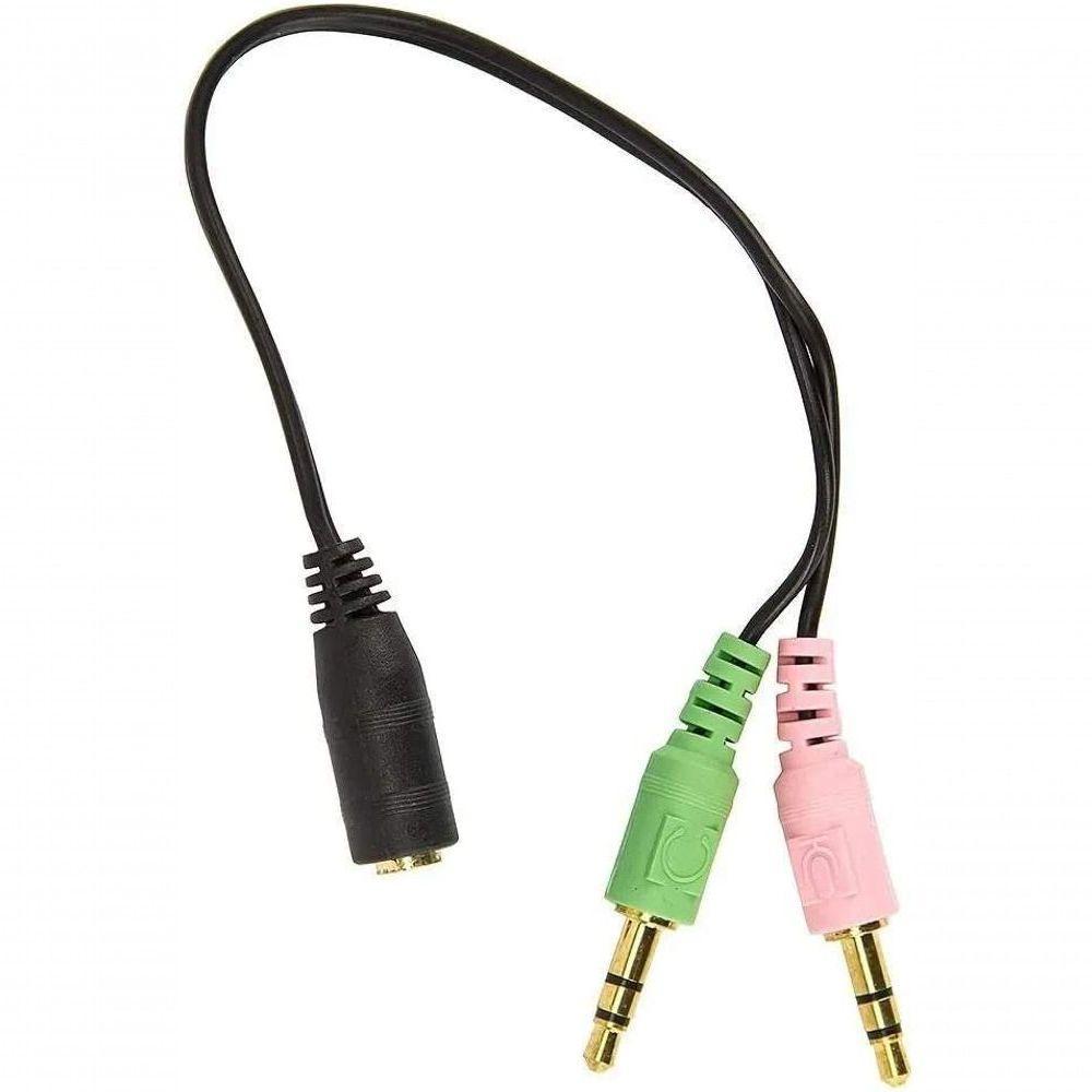 Cabo Adaptador P2 (Fêmea) Para Fone E Microfone (Macho) Cabo P2 - 3