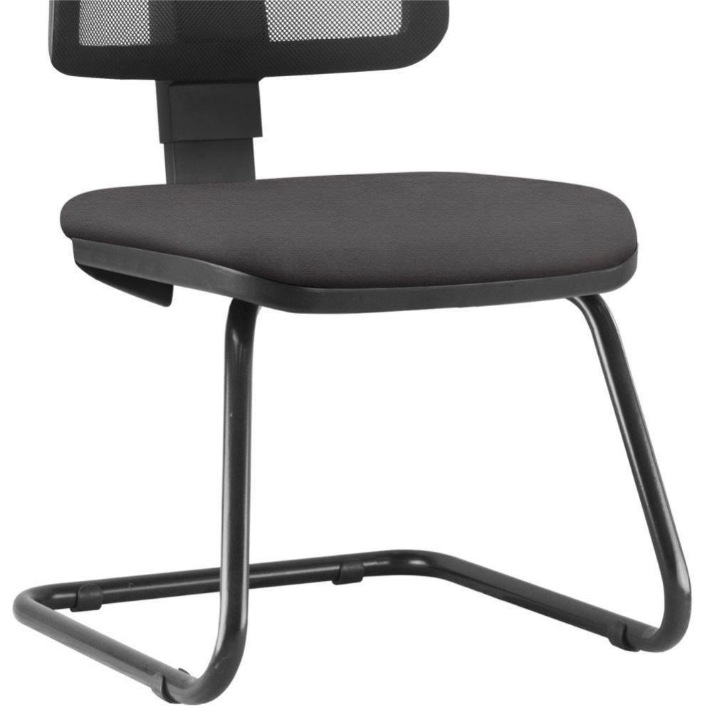 Cadeira De Escritório Recepção Fixa Zip L02 Suede Marrom - 2