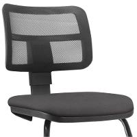 Cadeira De Escritório Recepção Fixa Zip L02 Suede Marrom - 7