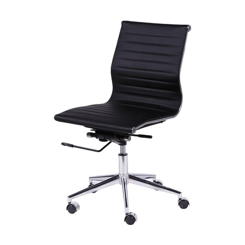 Cadeira De Escritorio Eames Esteirinha Baixa Preta - 1