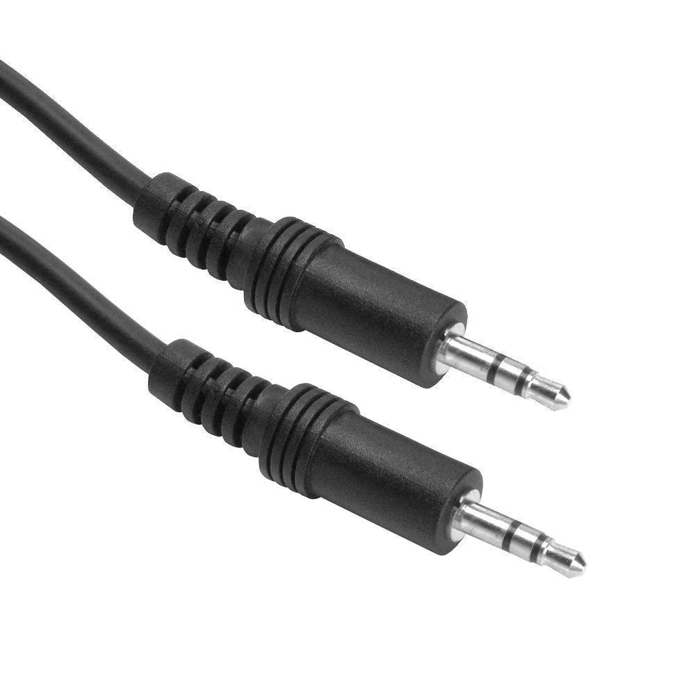 Cabo de Audio P2 X P2 3,5mm com 5 Metros (p2st M X P2st M) 5 Mts - 3