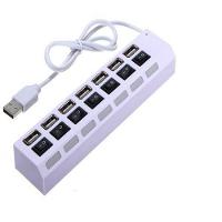 Hub 7 Portas USB 2.0 Led Indicador Entrada para Fonte Branco - 9