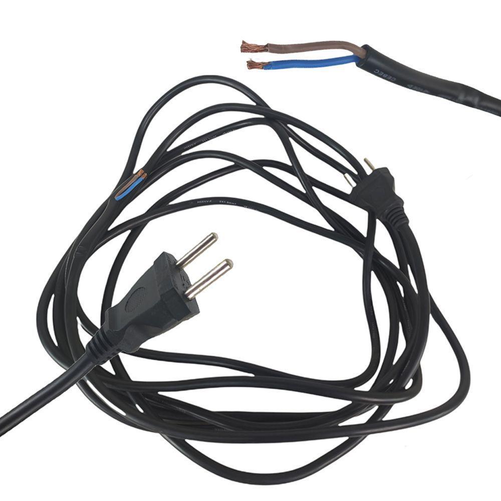 Cabo Fio Tomada 5 Metros 2x1.5 Mm Dois Pinos Cabinho Cobre - 1