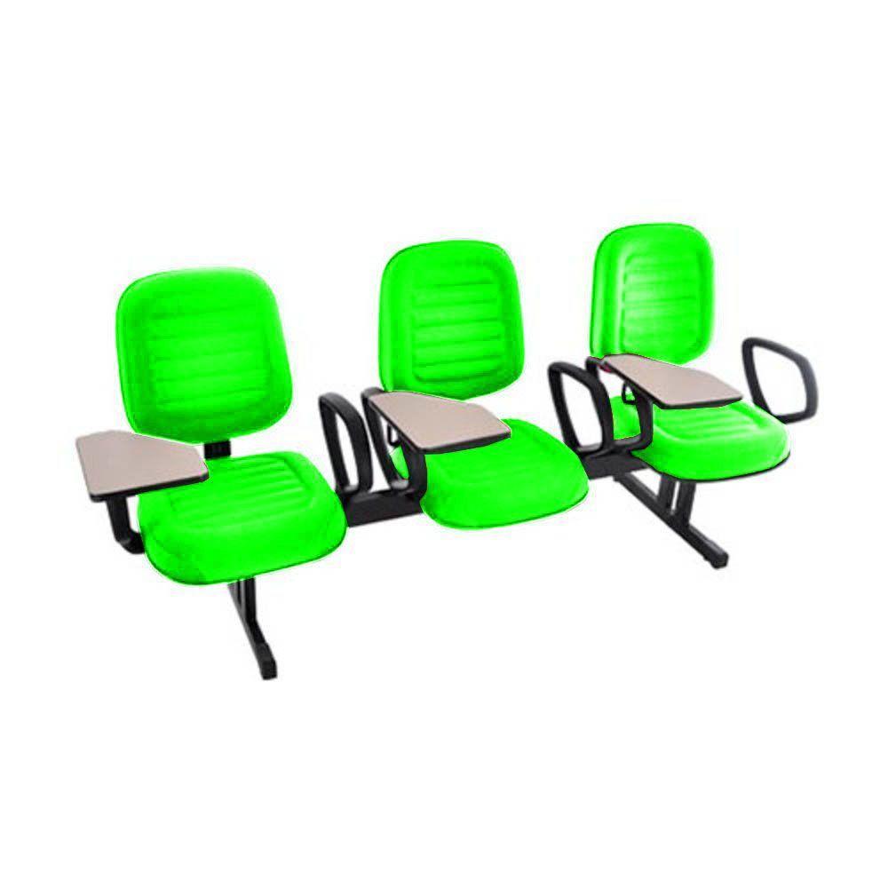 Cadeira Em Longarina Com Prancheta Linha Blenda Verde - 1