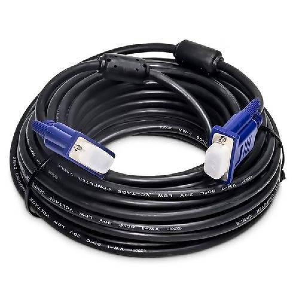 Cabo Vga 15 Mts Monitor Lcd Pc Projetor 15 Metros - 1