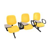 Cadeira Em Longarina Com Prancheta Linha Blenda Amarelo - 1