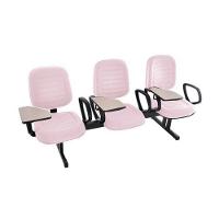 Cadeira Em Longarina Com Prancheta Linha Blenda Rosa - 1