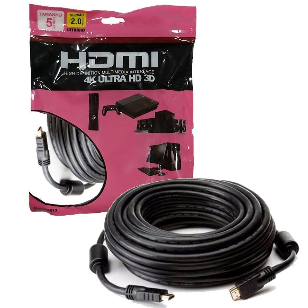 Cabo Hdmi 5 Metros 2.0 19 Pinos 4k - Alltech - 3
