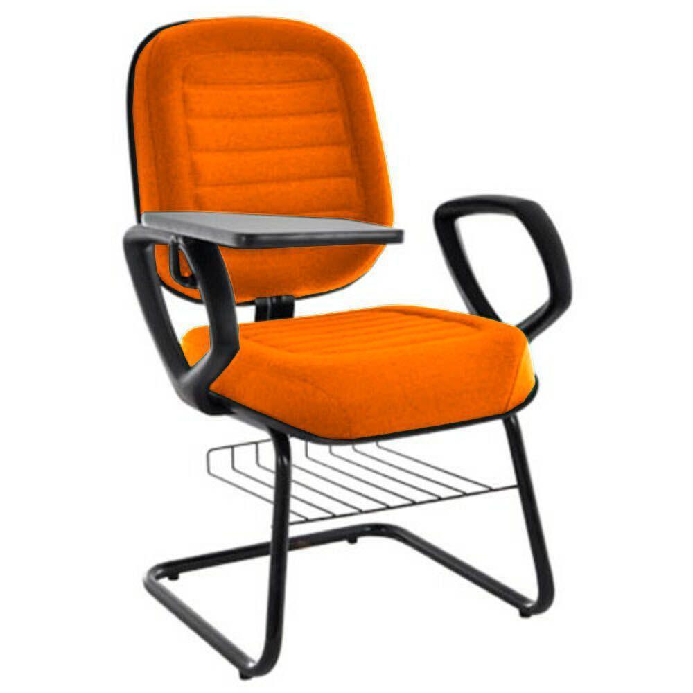 Cadeira Universitária Com Prancheta Linha Blenda Laranja - 1