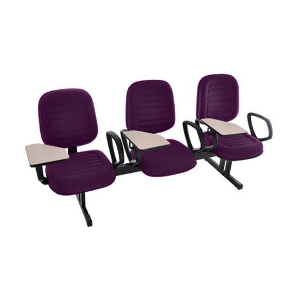 Cadeira Em Longarina Com Prancheta Linha Blenda Roxo - 1