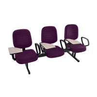 Cadeira Em Longarina Com Prancheta Linha Blenda Roxo - 1