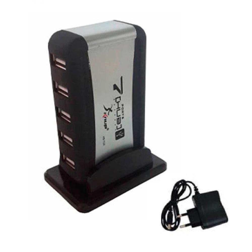 Mini Hub Usb 2.0 Com 7 Portas Em Torre Fonte De Alimentação - 3