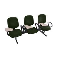 Cadeira Em Longarina Com Prancheta Linha Blenda Verde - 1