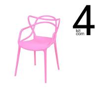 Conjunto 4 Cadeiras Allegra Rosa - 1