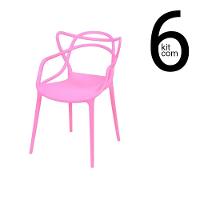 Conjunto 6 Cadeiras Allegra Rosa - 1