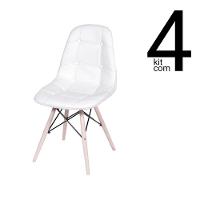 Conjunto 4 Cadeiras Eames Dsw Botonê Branca - 1