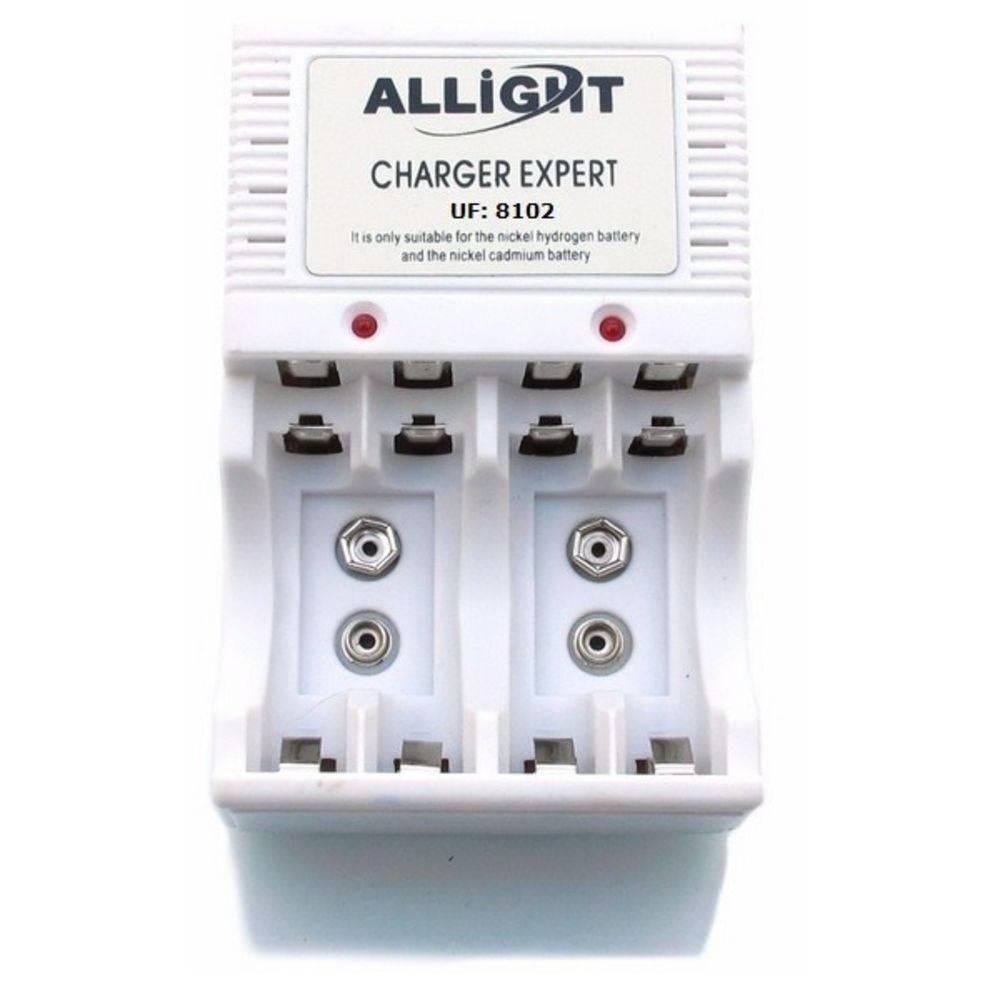 Carregador P/Pilhas Aa/aaa Bateria 9v Recarregáveis Bivolt - 1