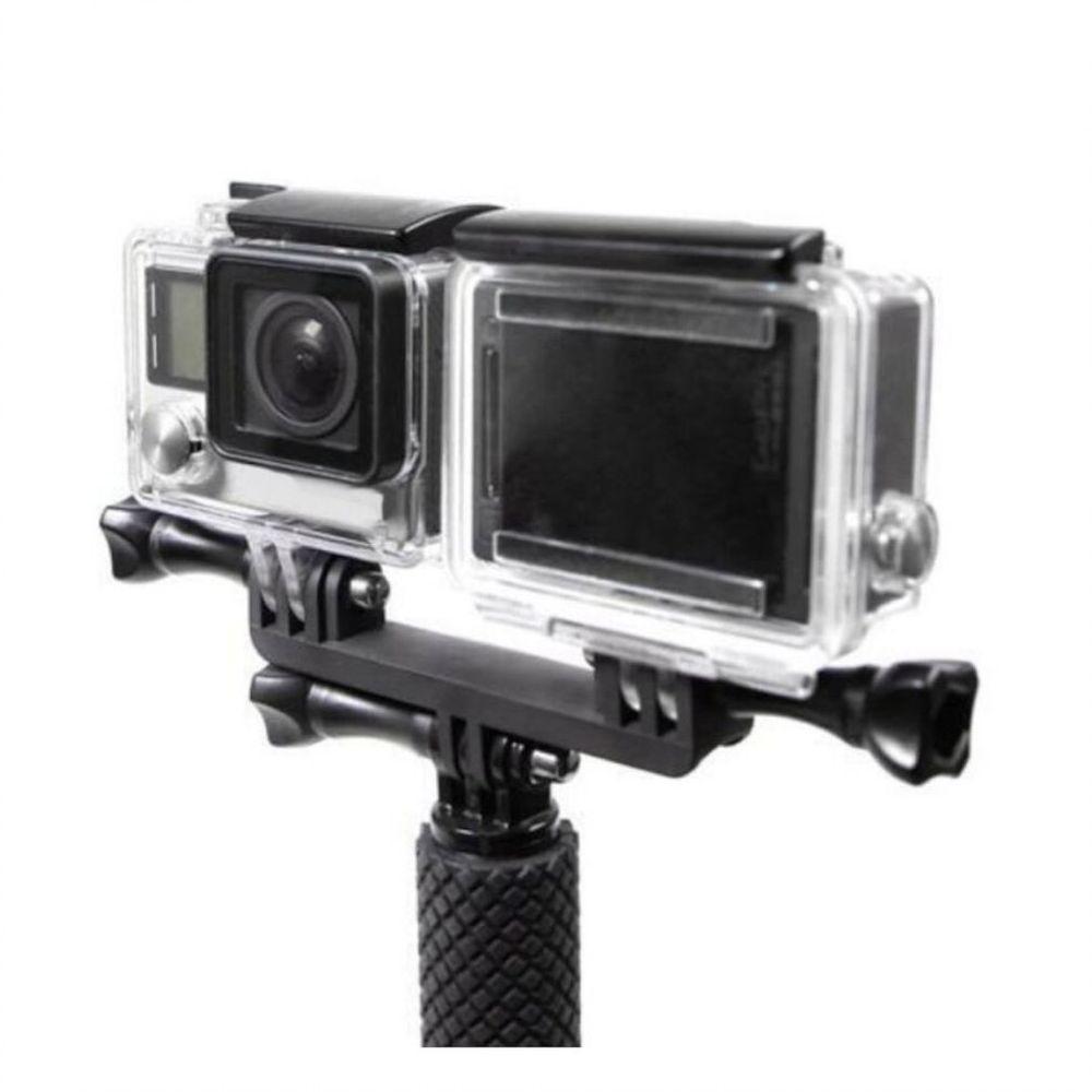 Adaptador e Suporte para Duas Câmeras Ou Flash Gopro Hero - 8