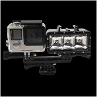 Adaptador e Suporte para Duas Câmeras Ou Flash Gopro Hero - 6