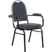 Cadeira Com Braços Para Auditórios Linha Hotel Cinza - 1