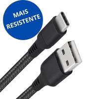 Cabo Usb C Preto Turbo Compatível Com Moto G9 - 2