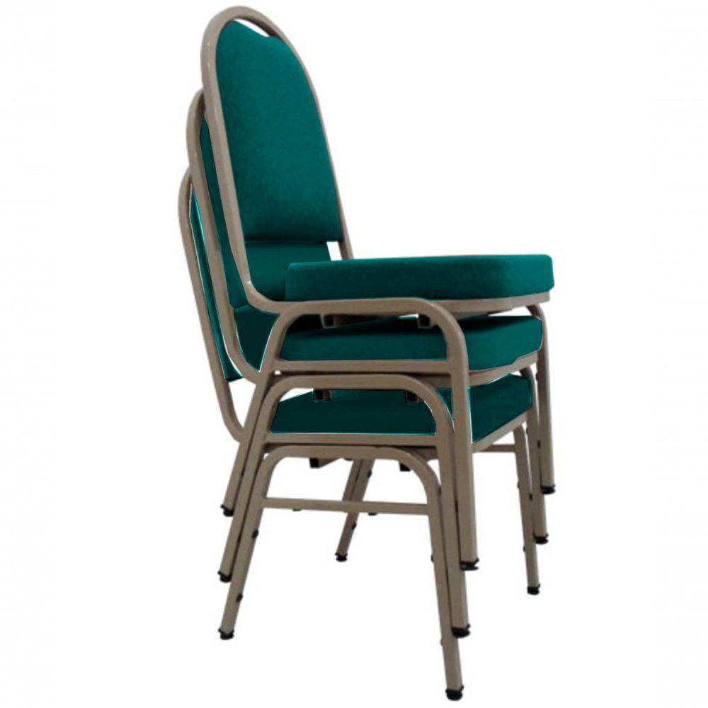 03 Cadeiras Para Hotel E Auditório Linha Hotel Verde - 1