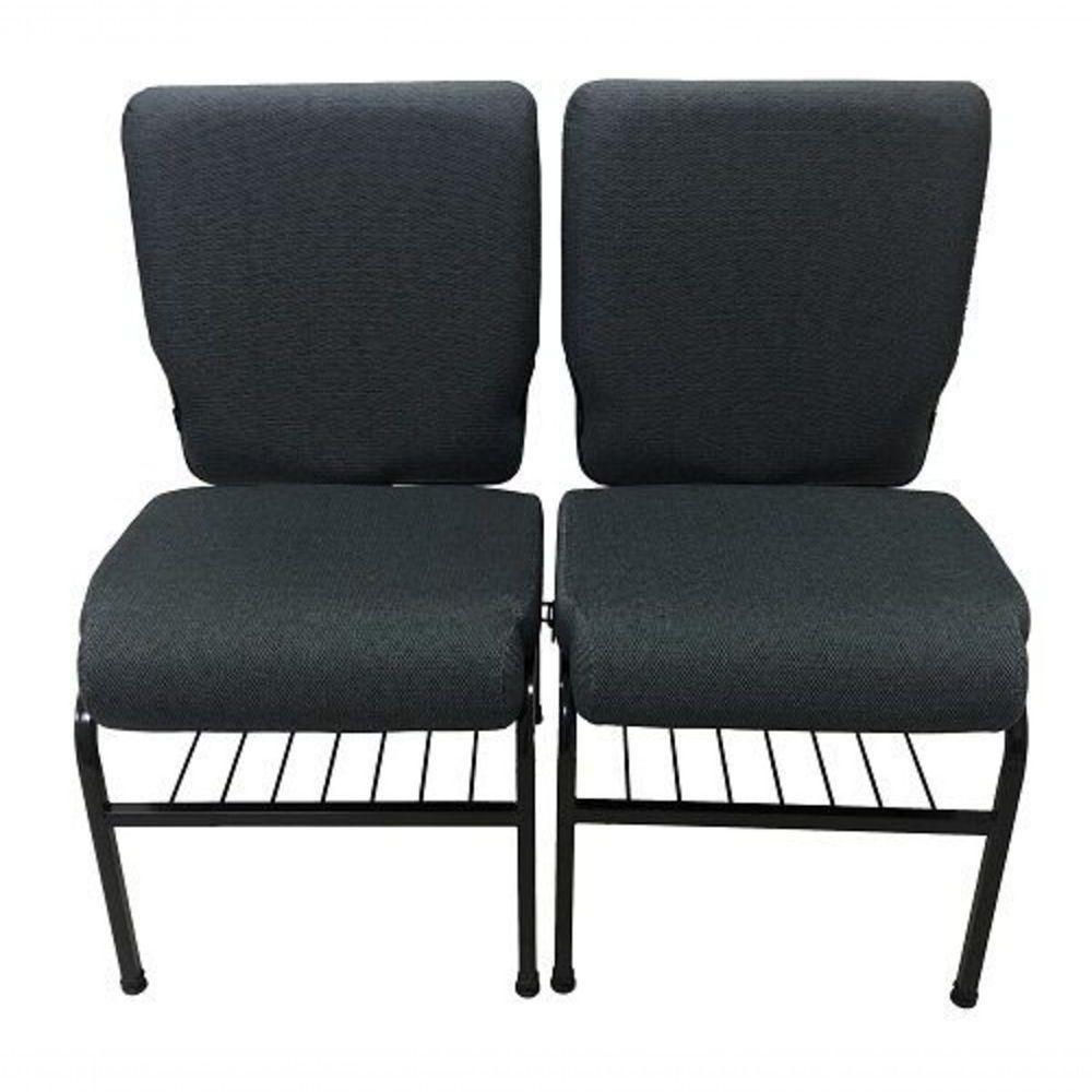 01 Cadeira Para Igrejas com Porta Biblía Porta Cálice Cinza - 7