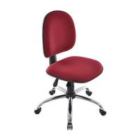 Cadeira Executiva Base Giratória Cromada Vermelho - 2