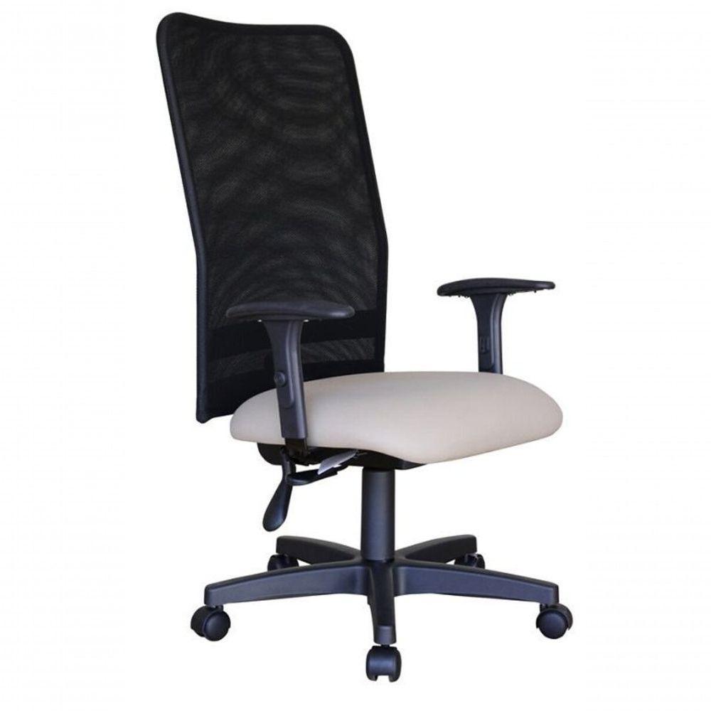 Cadeira Para Escritório Encosto Em Tela Mesh Peruggia Cinza - 1