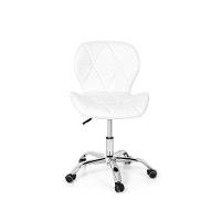 Conjunto 02 Cadeiras Office Eiffel Slim Base Giratória Branca