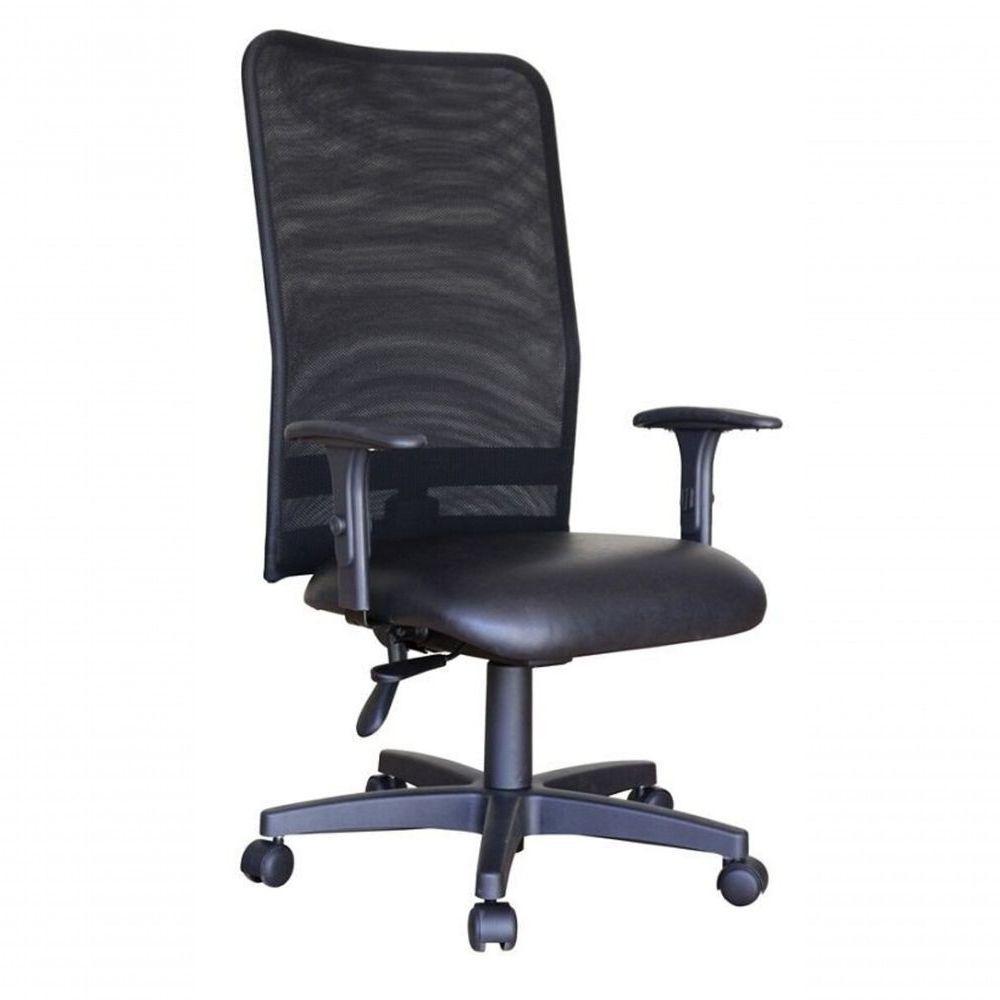 Cadeira Para Escritório Encosto Em Tela Mesh Peruggia Preto - 1