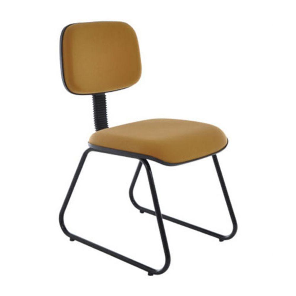 Cadeira Secretária Fixa Trapézio Square Amarelo - 2