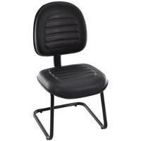 Cadeira Executiva Base Fixa em S Linha Office Gomada Preto - 2