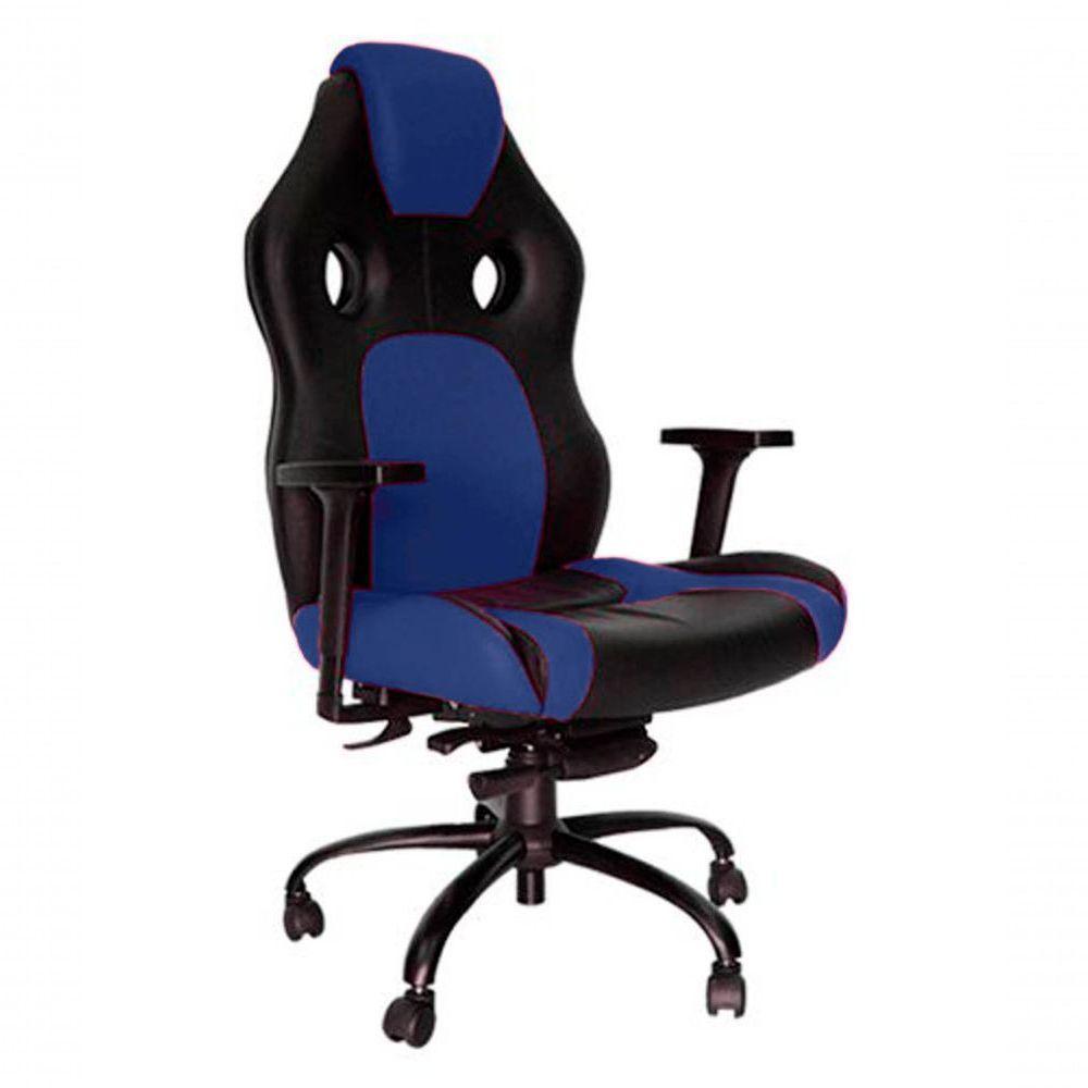 Cadeira Gamer Para Escritório Linha Gamer Racing Azul - 1