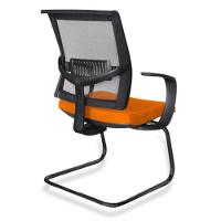 Cadeira Diretor Com Encosto Tela Mesh Net Design Laranja - 2