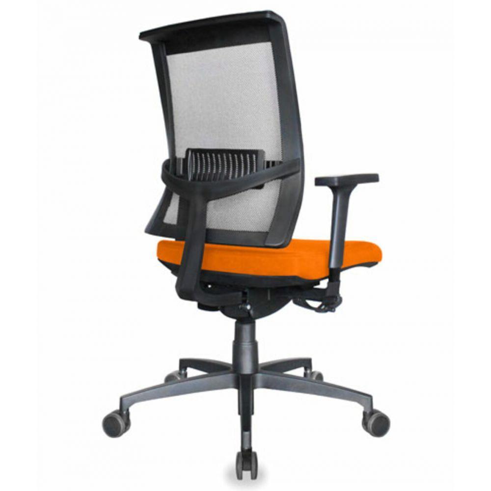 Cadeira Diretor Com Encosto Tela Mesh Net Design Laranja - 2