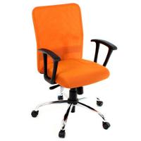 Cadeira Diretor Com Braços Tela Mesh Laranja - 2