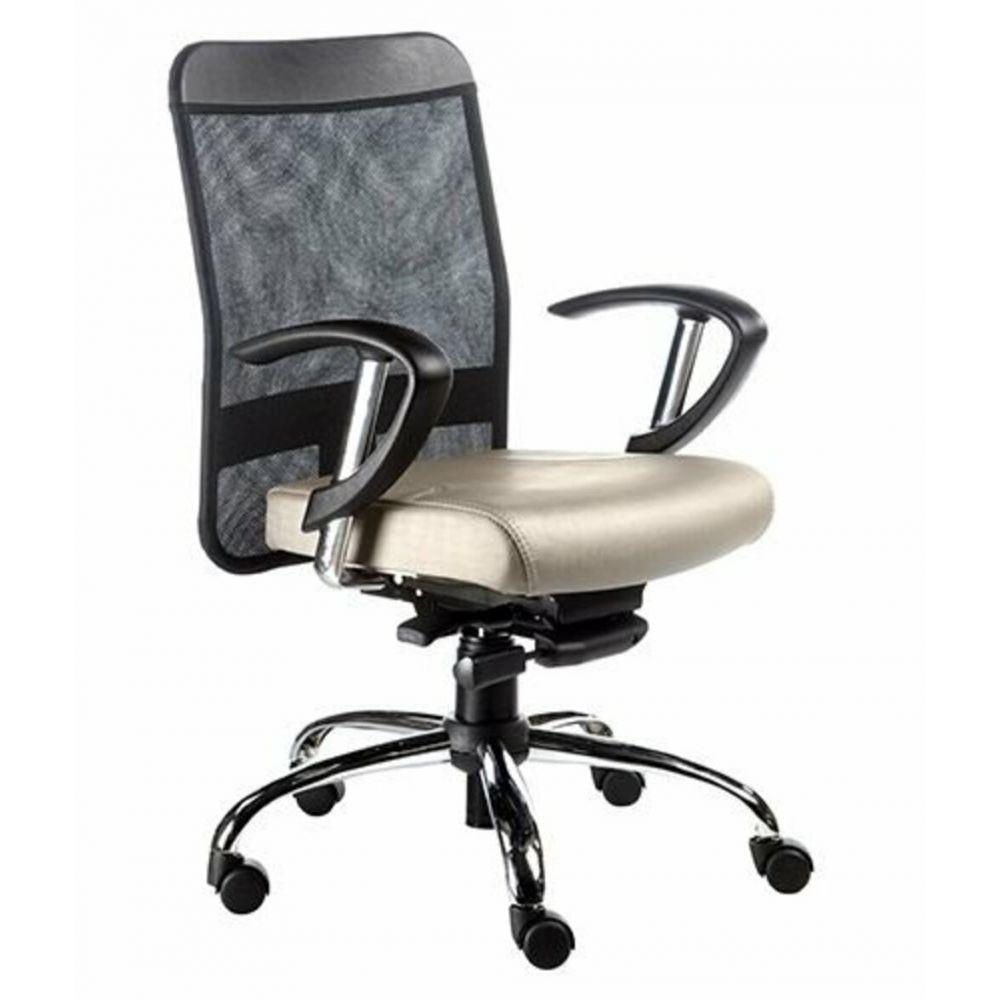 Cadeira Diretor Com Braços Tela Mesh Bege - 2