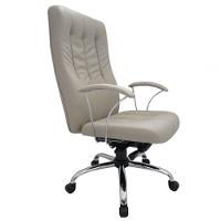 Cadeira Presidente Base Cromada Linha Paris Cinza. - 1