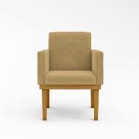 Cadeira Escritório Com Base De Madeira Reforçada Capuccino - 9